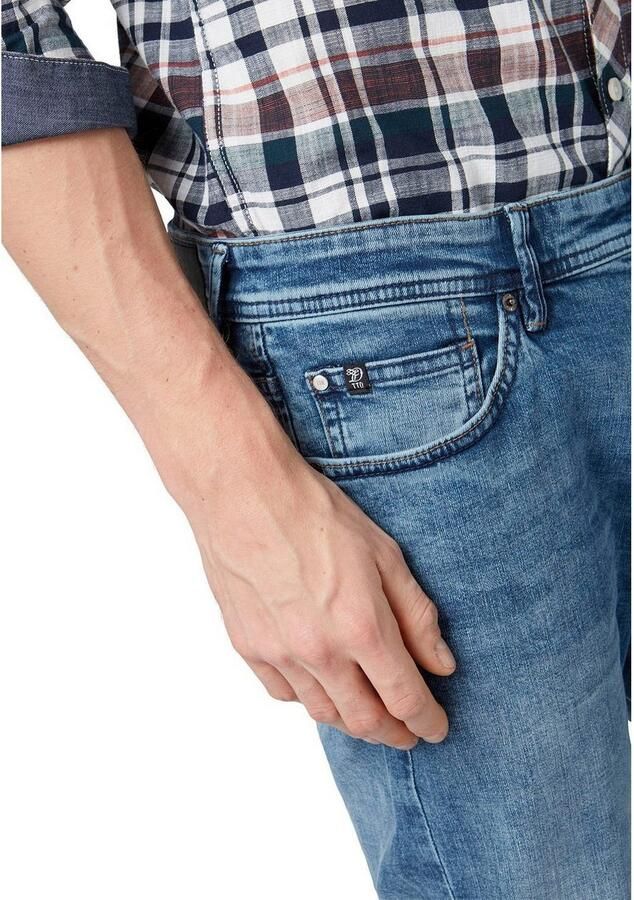 Tom Tailor Denim 5-pocket jeans PIERS met geruit patroon - Foto 3
