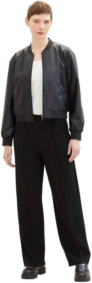 Tom Tailor Denim Blouson Bomberjack van kunstleer met insteekzakken - Foto 5