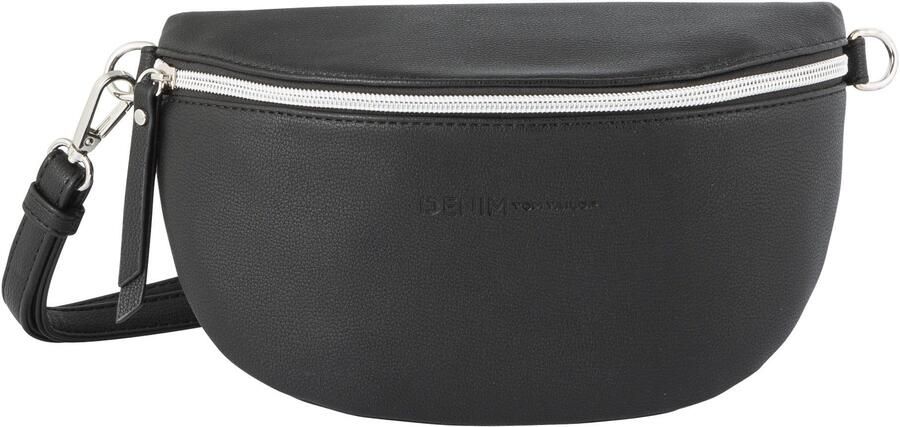 Tom Tailor Denim Buiktasje Rosie veelzijdig draagbaar licht gestructureerd met zilverkleurige nylon ritsen - Foto 4