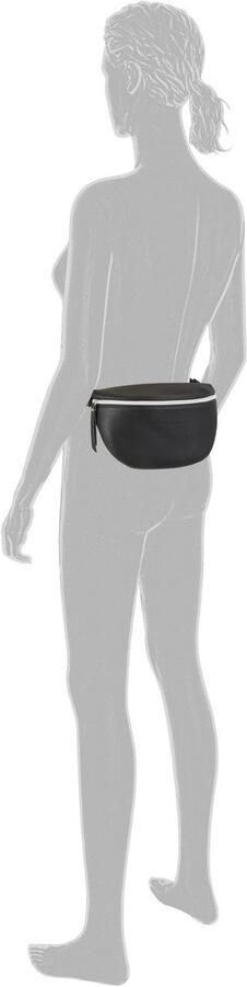 Tom Tailor Denim Buiktasje Rosie veelzijdig draagbaar licht gestructureerd met zilverkleurige nylon ritsen - Foto 3