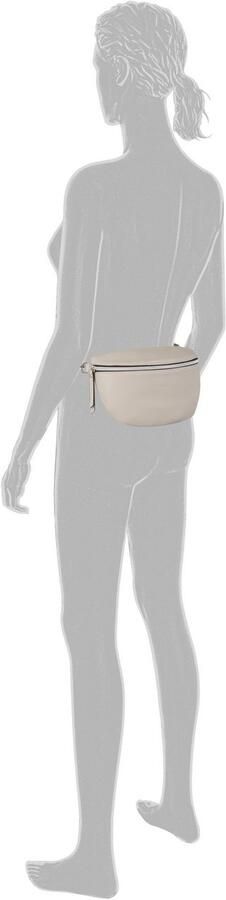 Tom Tailor Denim Buiktasje Rosie veelzijdig draagbaar licht gestructureerd met zilverkleurige nylon ritsen - Foto 3