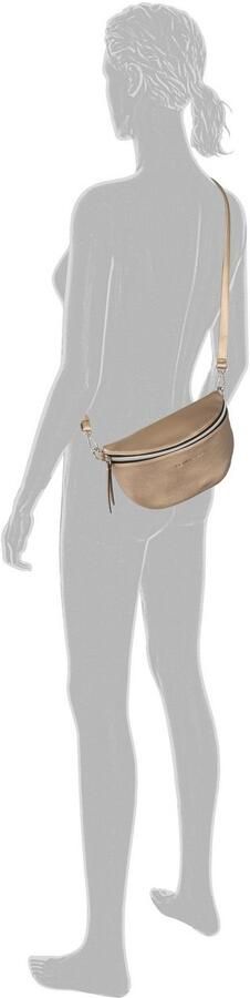 Tom Tailor Denim Buiktasje Rosie veelzijdig draagbaar licht gestructureerd met zilverkleurige nylon ritsen - Foto 5