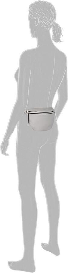 Tom Tailor Denim Buiktasje Rosie veelzijdig draagbaar licht gestructureerd met zilverkleurige nylon ritsen - Foto 3