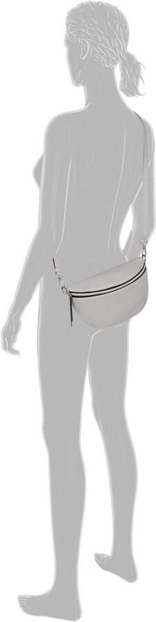 Tom Tailor Denim Buiktasje Rosie veelzijdig draagbaar licht gestructureerd met zilverkleurige nylon ritsen - Foto 4