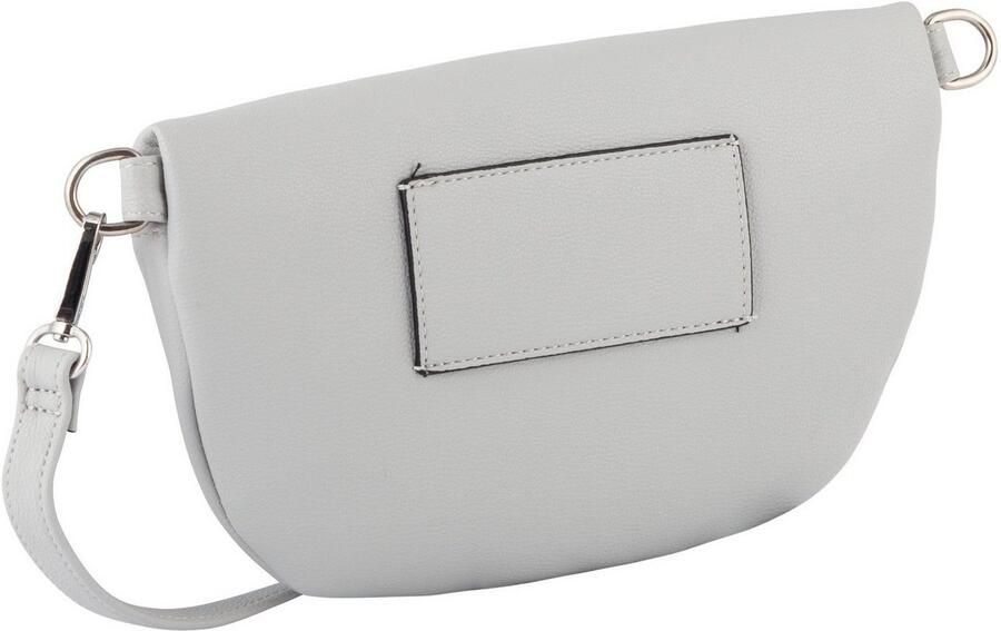 Tom Tailor Denim Buiktasje Rosie veelzijdig draagbaar licht gestructureerd met zilverkleurige nylon ritsen