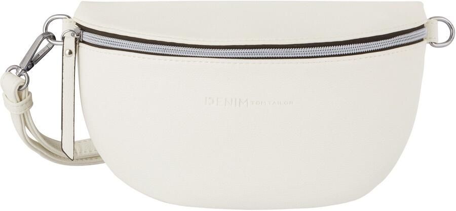 Tom Tailor Denim Buiktasje Rosie veelzijdig draagbaar licht gestructureerd met zilverkleurige nylon ritsen - Foto 4