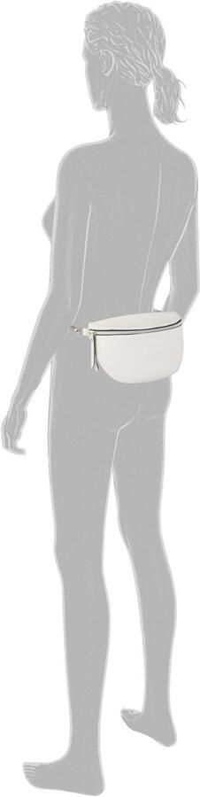 Tom Tailor Denim Buiktasje Rosie veelzijdig draagbaar licht gestructureerd met zilverkleurige nylon ritsen - Foto 3