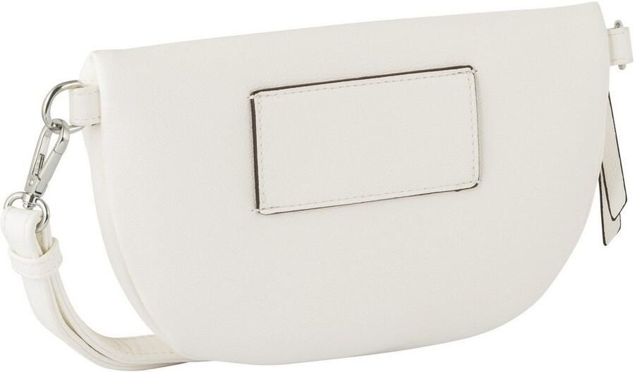 Tom Tailor Denim Buiktasje Rosie veelzijdig draagbaar licht gestructureerd met zilverkleurige nylon ritsen