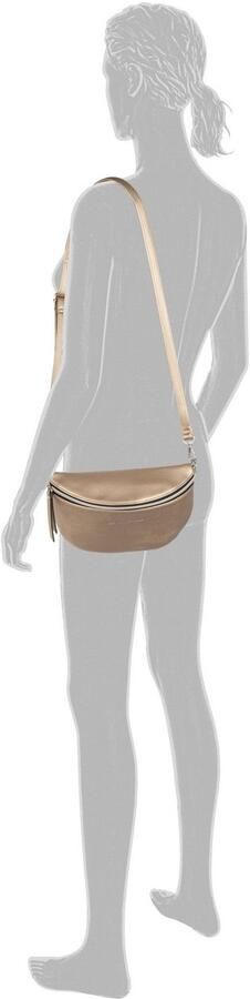 Tom Tailor Denim Buiktasje Rosie veelzijdig draagbaar licht gestructureerd met zilverkleurige nylon ritsen - Foto 4