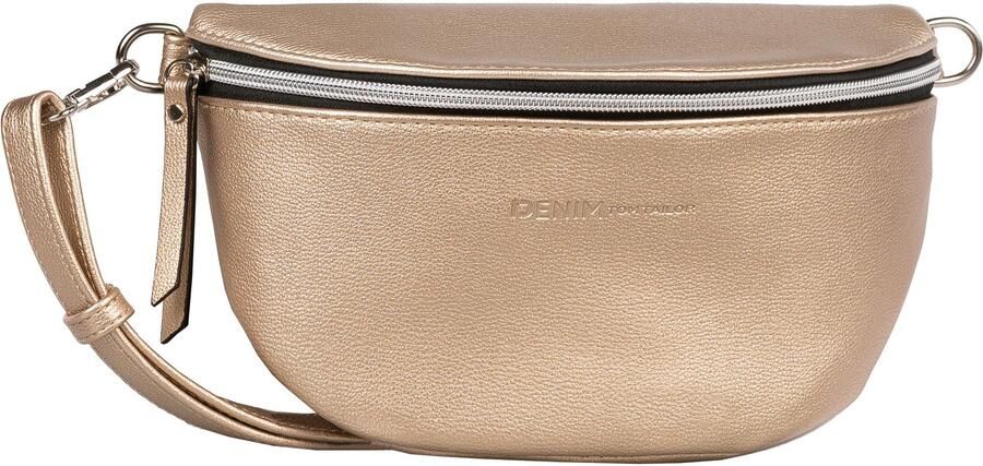 Tom Tailor Denim Buiktasje Rosie veelzijdig draagbaar licht gestructureerd met zilverkleurige nylon ritsen - Foto 3