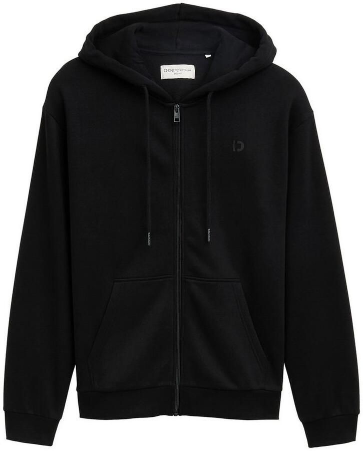 Tom Tailor Denim Capuchonsweatvest met geborduurd logo