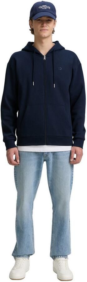 Tom Tailor Denim Capuchonsweatvest met geborduurd logo - Foto 5