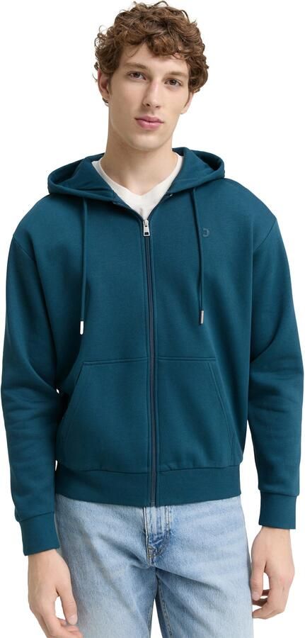 Tom Tailor Denim Capuchonsweatvest met geborduurd logo - Foto 6