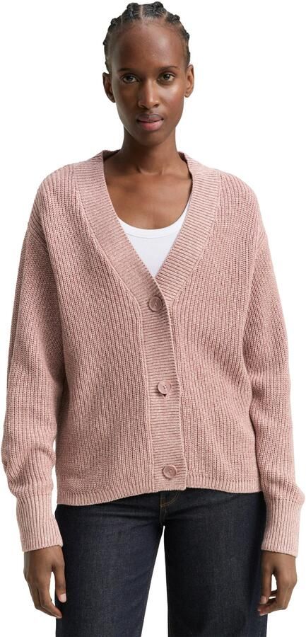 Tom Tailor Denim Cardigan met breistructuur en knoopsluiting - Foto 6