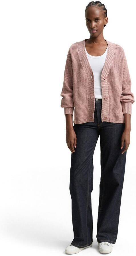 Tom Tailor Denim Cardigan met breistructuur en knoopsluiting - Foto 4