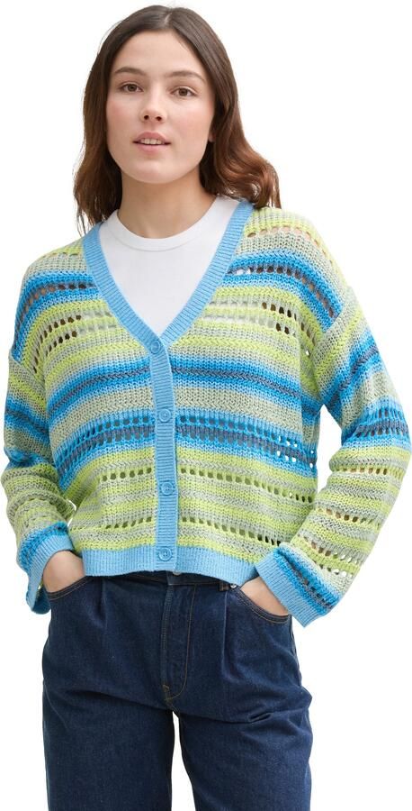 Tom Tailor Denim Cardigan met streepmotief - Foto 6