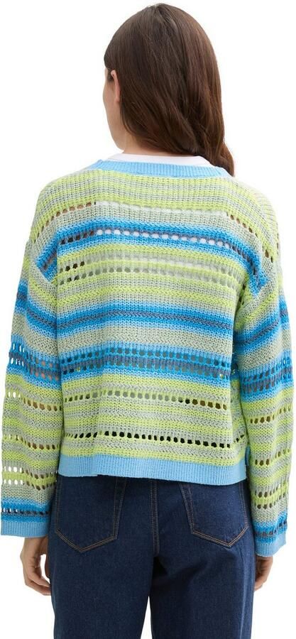 Tom Tailor Denim Cardigan met streepmotief - Foto 4