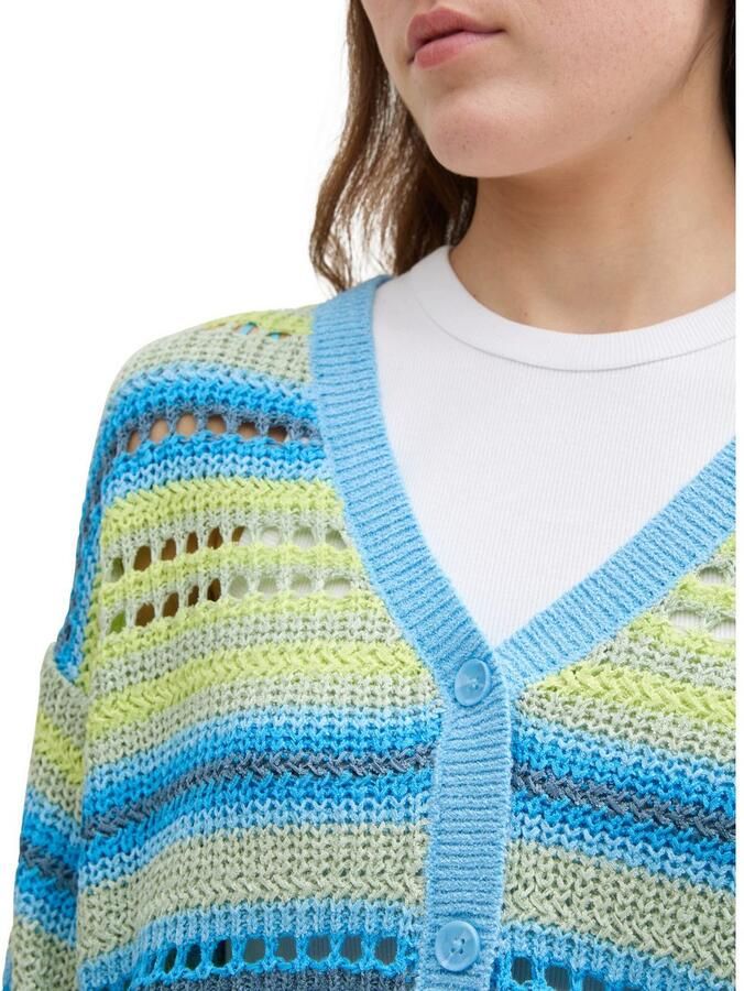 Tom Tailor Denim Cardigan met streepmotief - Foto 2