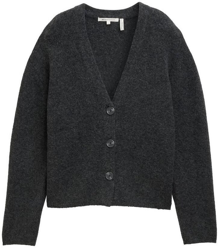 Tom Tailor Denim Regular fit gebreid jack met V-hals - Foto 3