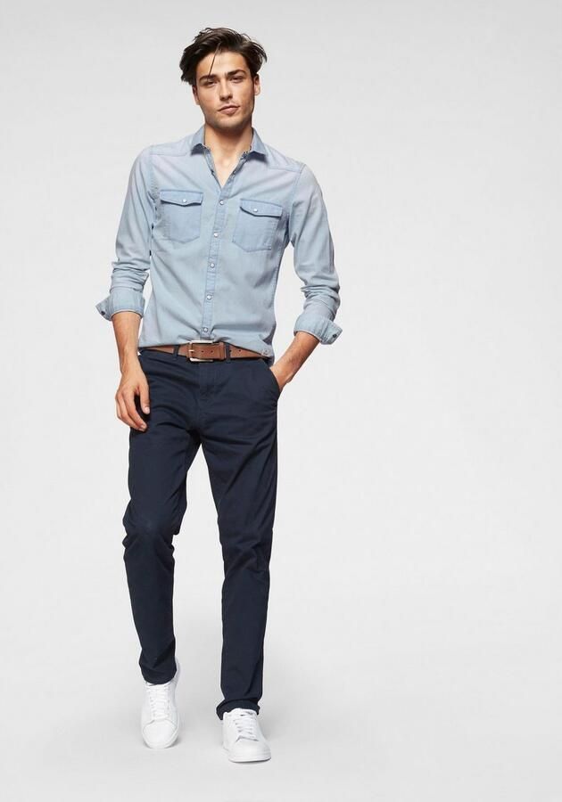 Tom Tailor Denim Chino licht voorgewassen (set Met riem) - Foto 10