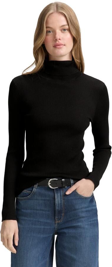 Tom Tailor Denim Slim fit turtleneck van viscosemix - Foto 5
