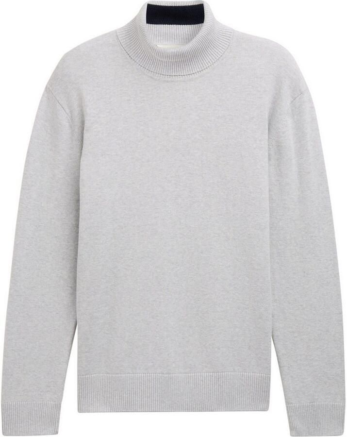 Tom Tailor Denim Coltrui met geborduurd logo