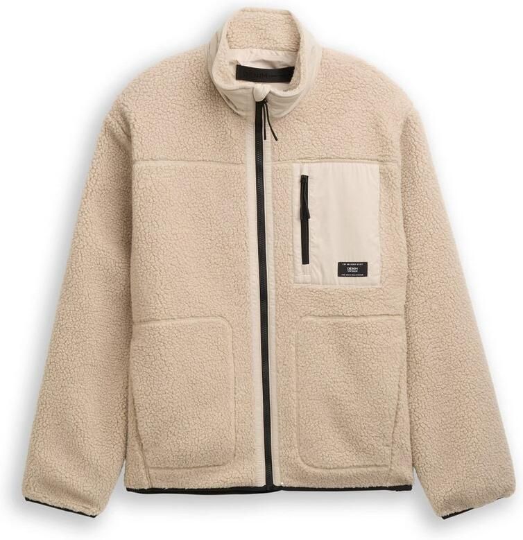 Tom Tailor Denim Regular fit jack van teddybont met opstaande kraag - Foto 4