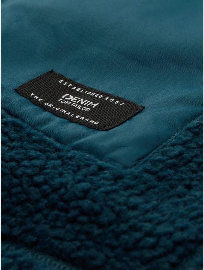 Tom Tailor Denim Fleecejack met geborduurd logo - Foto 2