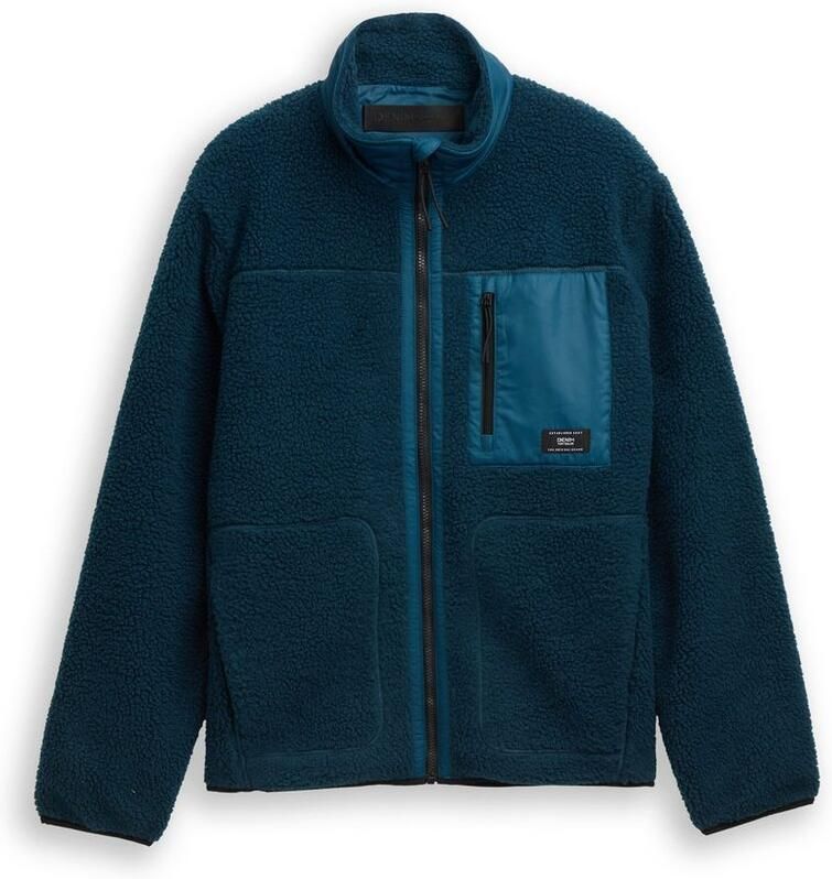 Tom Tailor Denim Fleecejack met geborduurd logo - Foto 3