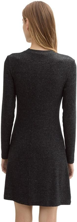 Tom Tailor Denim Soepele mini-jurk van viscosemix met ronde hals - Foto 2