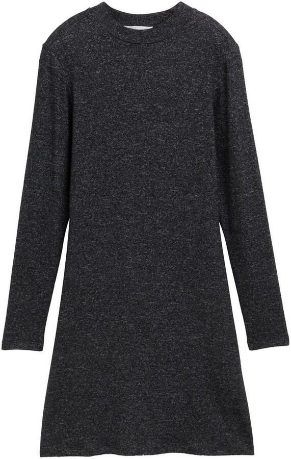 Tom Tailor Denim Soepele mini-jurk van viscosemix met ronde hals