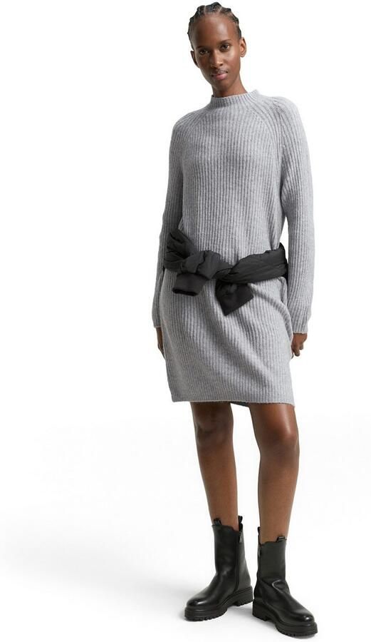 Tom Tailor Denim Gebreide jurk met opstaande kraag - Foto 2