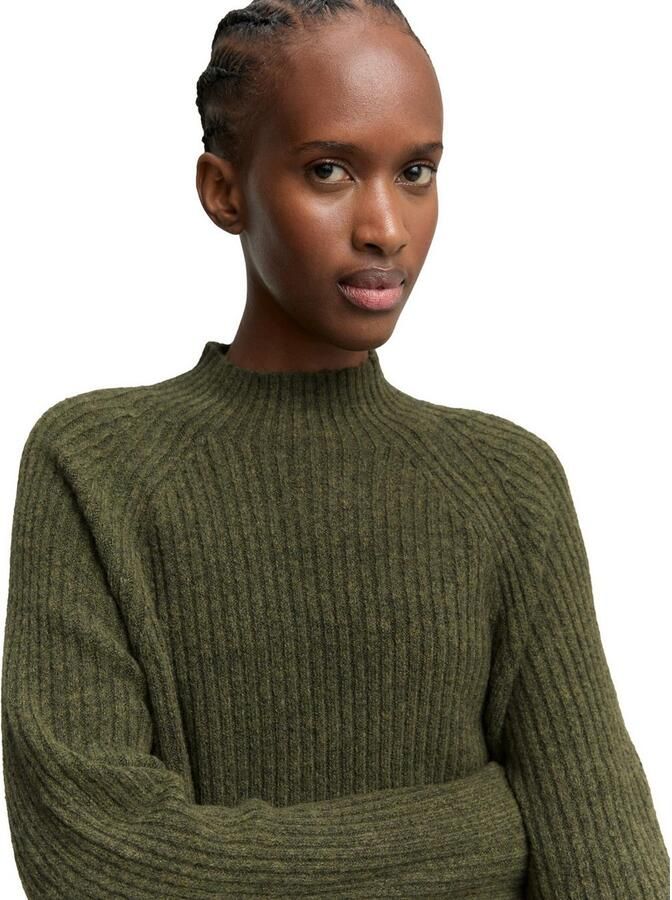 Tom Tailor Denim Gebreide jurk met opstaande kraag - Foto 2