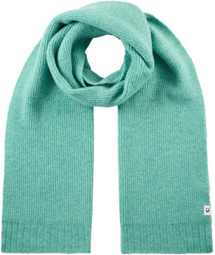 Tom Tailor Denim Gebreide sjaal effen met applicatie