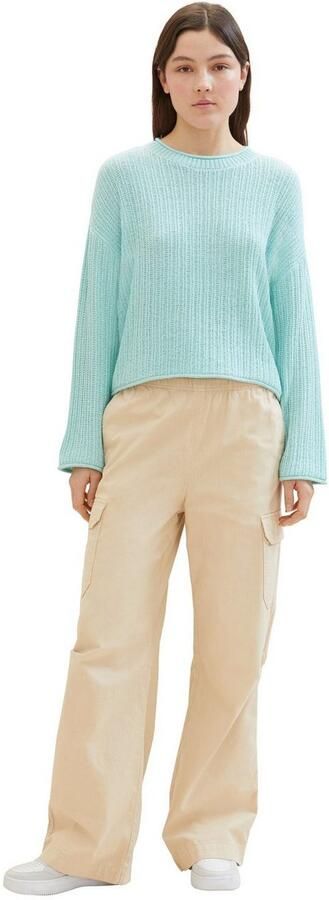 Tom Tailor Denim Gebreide trui in korte vorm en met mooie structuur - Foto 5