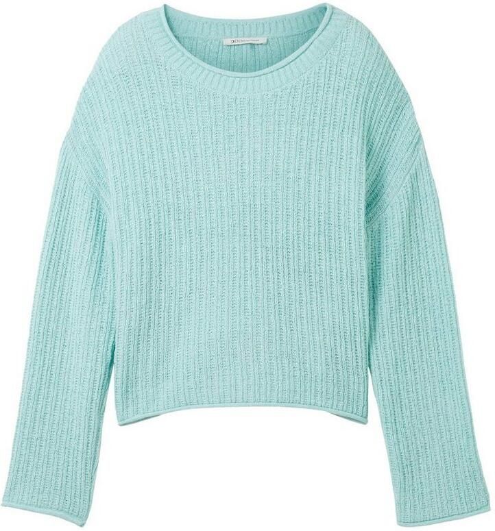 Tom Tailor Denim Gebreide trui in korte vorm en met mooie structuur - Foto 2