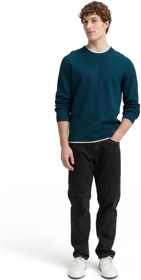 Tom Tailor Denim Gebreide trui met 2-in-1 halslijn - Foto 4