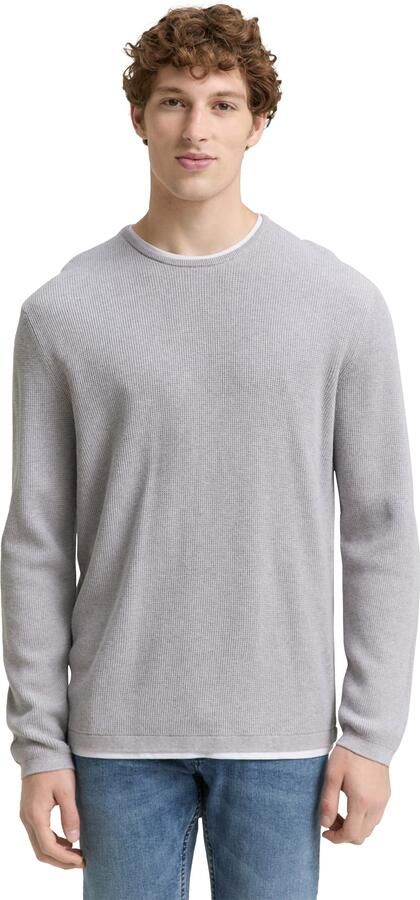 Tom Tailor Denim Gebreide trui met 2-in-1 halslijn - Foto 6