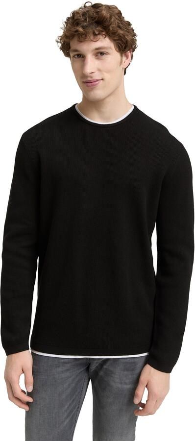 Tom Tailor Denim Gebreide trui met 2-in-1 halslijn - Foto 6