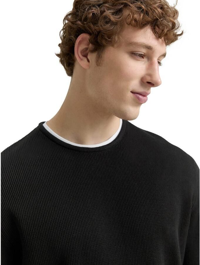 Tom Tailor Denim Gebreide trui met 2-in-1 halslijn - Foto 3