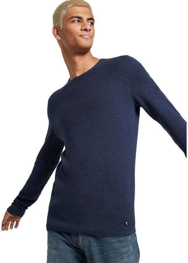 Tom Tailor Heren Gebreide Trui Stijlvol en Comfortabel Blue Heren - Foto 3