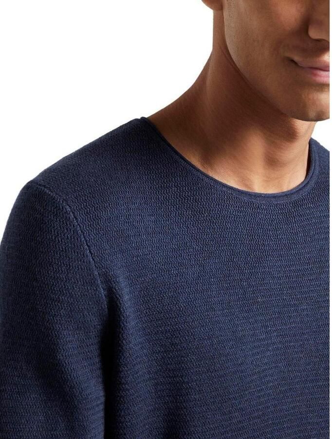 Tom Tailor Heren Gebreide Trui Stijlvol en Comfortabel Blue Heren
