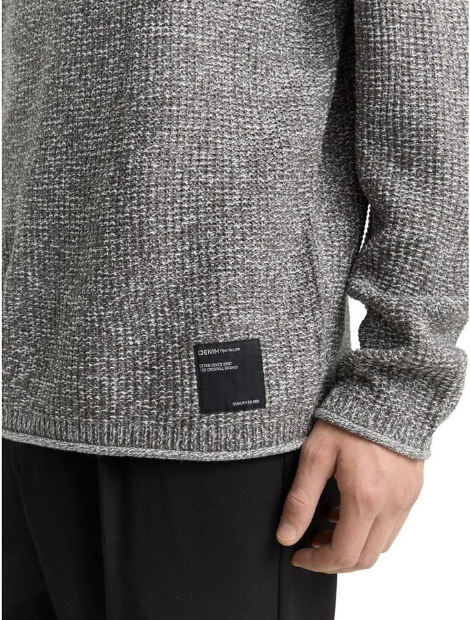 Tom Tailor Denim Gebreide trui met geborduurd logo - Foto 2