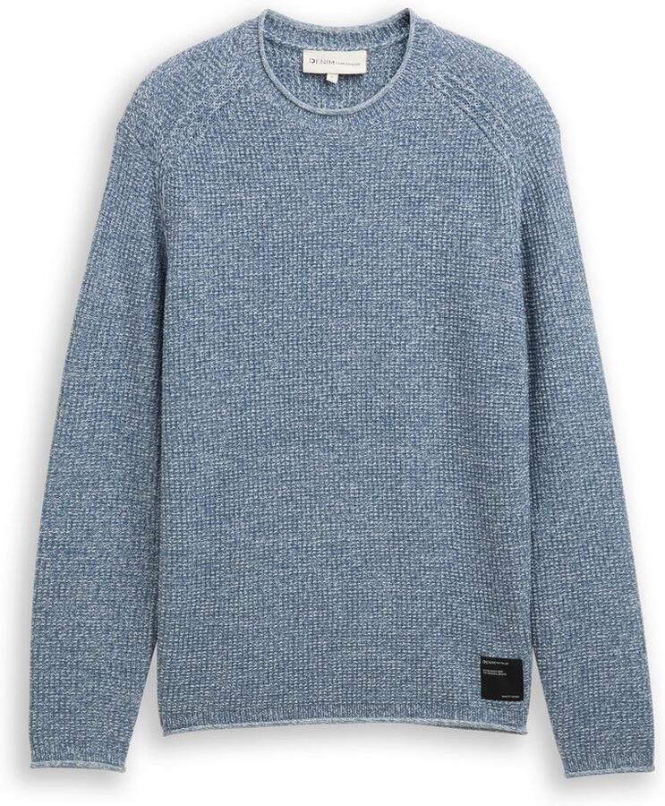 Tom Tailor Denim Gebreide trui met geborduurd logo