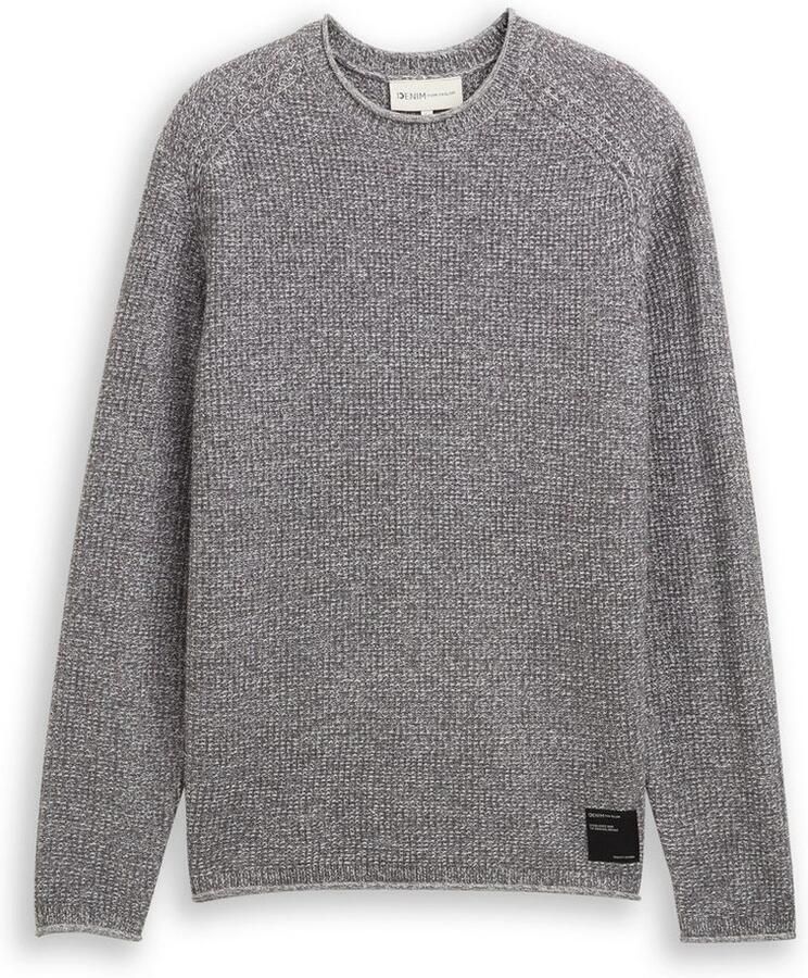 Tom Tailor Denim Gebreide trui met geborduurd logo