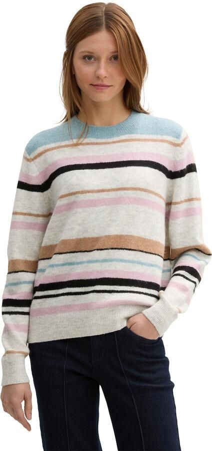 Tom Tailor Denim Regular fit gebreide pullover met streepmotief - Foto 5