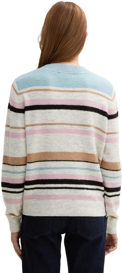 Tom Tailor Denim Regular fit gebreide pullover met streepmotief - Foto 3