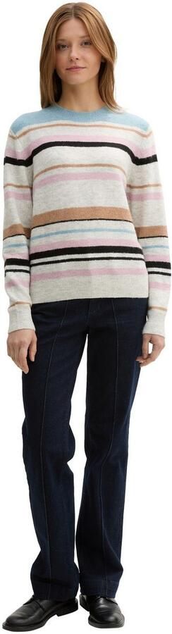 Tom Tailor Denim Regular fit gebreide pullover met streepmotief - Foto 4