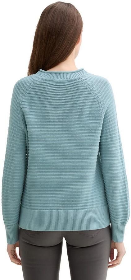 Tom Tailor Denim Gebreide trui met ottoman-structuur - Foto 3