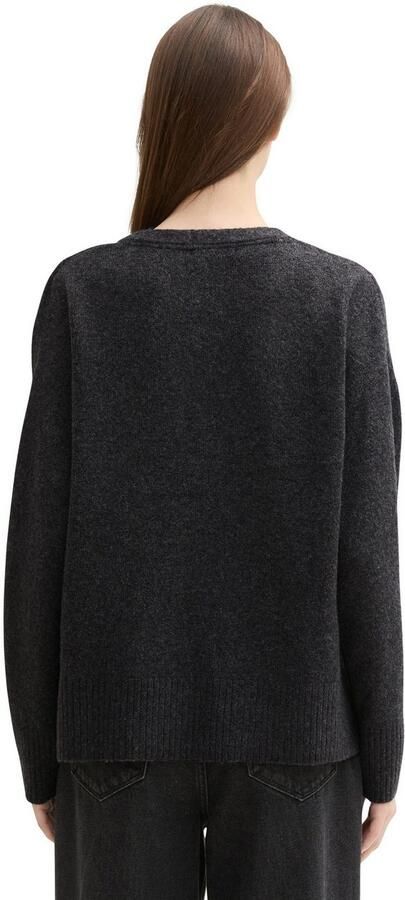 Tom Tailor Denim Relaxed fit gebreide pullover met V-hals - Foto 3